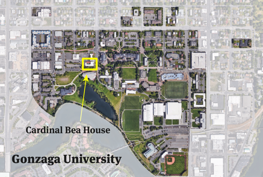 While Cardinal Bea House appears on Gonzaga campus maps and is listed in the campus directory, it’s not officially part of the private Jesuit university. CREDIT: GABRIEL HONGSDUSIT / REVEAL