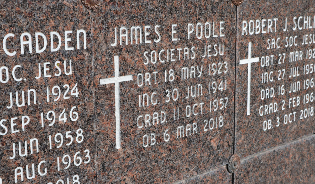 James Poole’s remains are inurned at Mount St. Michael in Spokane, Washington. Over the course of his life, Poole was accused of sexually abusing at least 20 women. CREDIT: EMILY SCHWING/N3