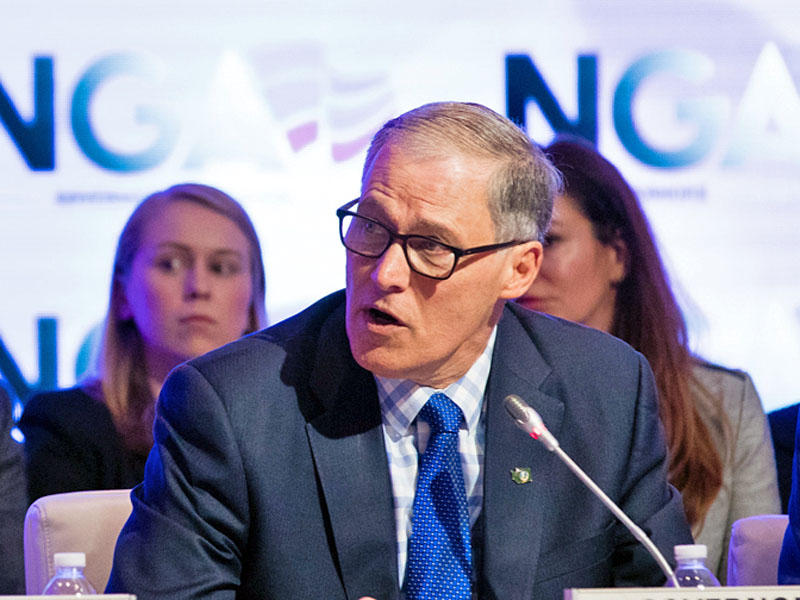 Washington Gov. Jay Inslee has reported raising $112,000 for a federal PAC that will allow him to explore running for president. CREDIT: OFFICE OF GOV. JAY INSLEE