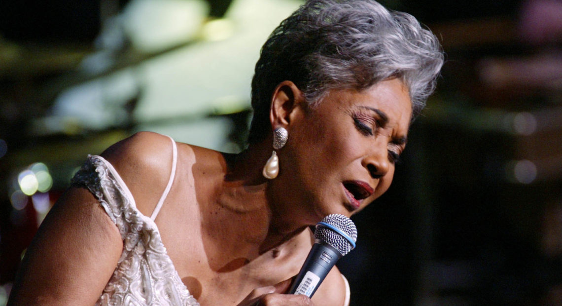 Grammy-winning singer Nancy Wilson performs in 2003 at Lincoln Center's Avery Fisher Hall in New York during a concert titled "Nancy Wilson With Strings: Celebrating Four Decades of Music." CREDIT: Stuart Ramson/AP