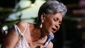 Grammy-winning singer Nancy Wilson performs in 2003 at Lincoln Center's Avery Fisher Hall in New York during a concert titled "Nancy Wilson With Strings: Celebrating Four Decades of Music." CREDIT: Stuart Ramson/AP