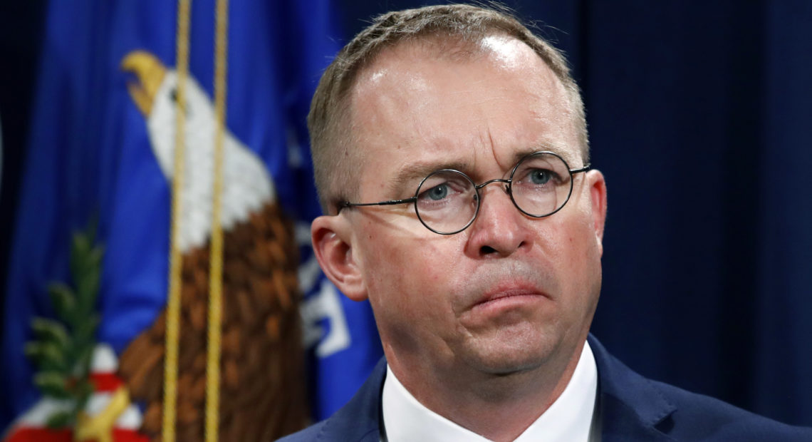 Mick Mulvaney, director of the Office of Management and Budget, will be acting White House chief of staff when John Kelly leaves at the end of the year.