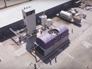 An aerial view of Carbon Engineering's direct air capture pilot plant in Squamish, British Columbia. CREDIT: CARBON ENGINEERING
