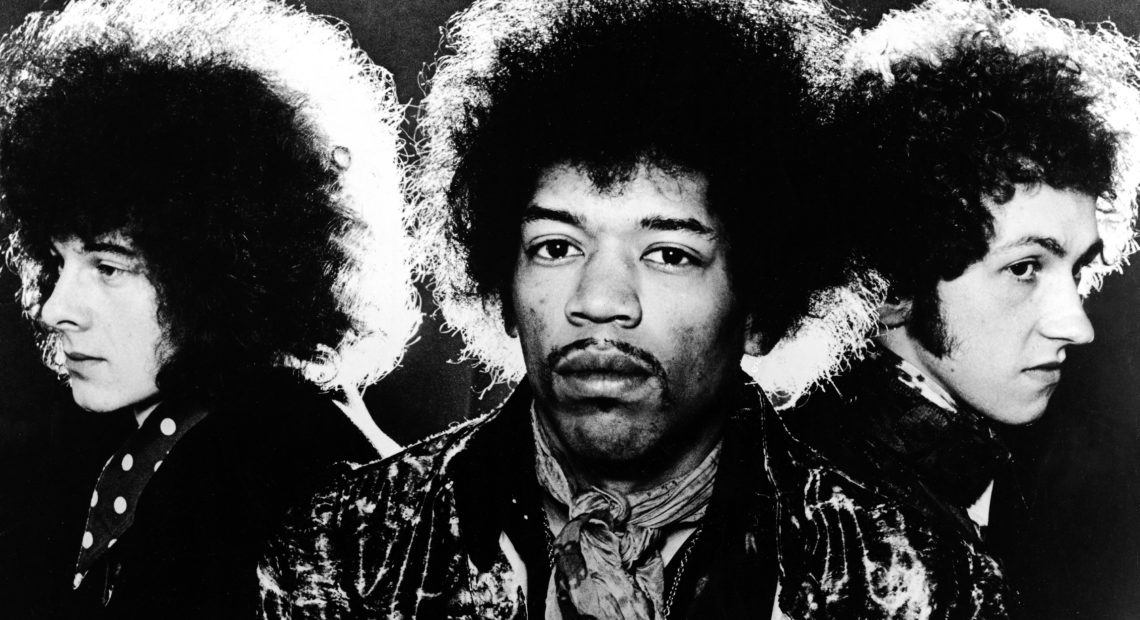 The Jimi Hendrix Experience circa 1968. Left to right: Noel Redding, Jimi Hendrix, Mitch Mitchell. CREDIT: Hulton Archive/Getty Images