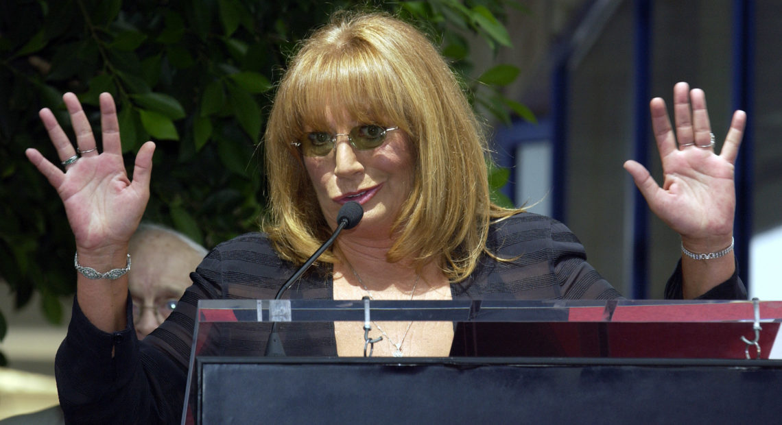 Marshall speaks at the ceremony honoring her and Williams with a star on the Hollywood Walk of Fame on Aug. 12, 2004, in Hollywood, Calif.