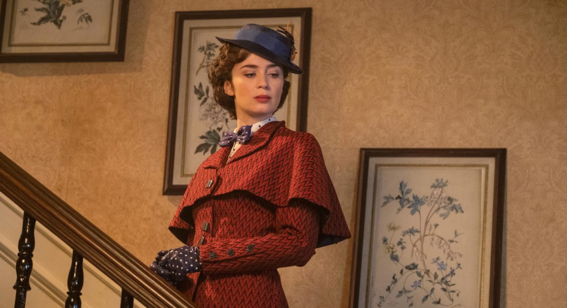 Emily Blunt plays the proper and prim magical au pair in the sequel Mary Poppins Returns. CREDIT: Jay Maidment/Disney