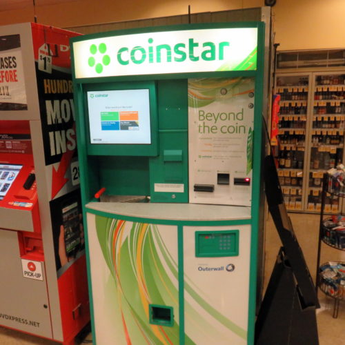You can now buy bitcoin at select Coinstar kiosks in Washington and two other states, including at this one in Tumwater, Washington. CREDIT: TOM BANSE / NORTHWEST NEWS NETWORK