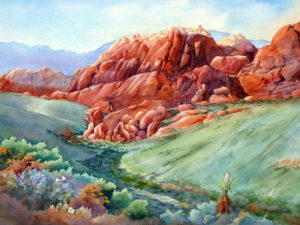 The National Parks Arts Foundation is not the only group to have an artist-in-residence program. The federal Bureau of Land Management also has a program — and it has produced works like this one, Susan Thiele's 