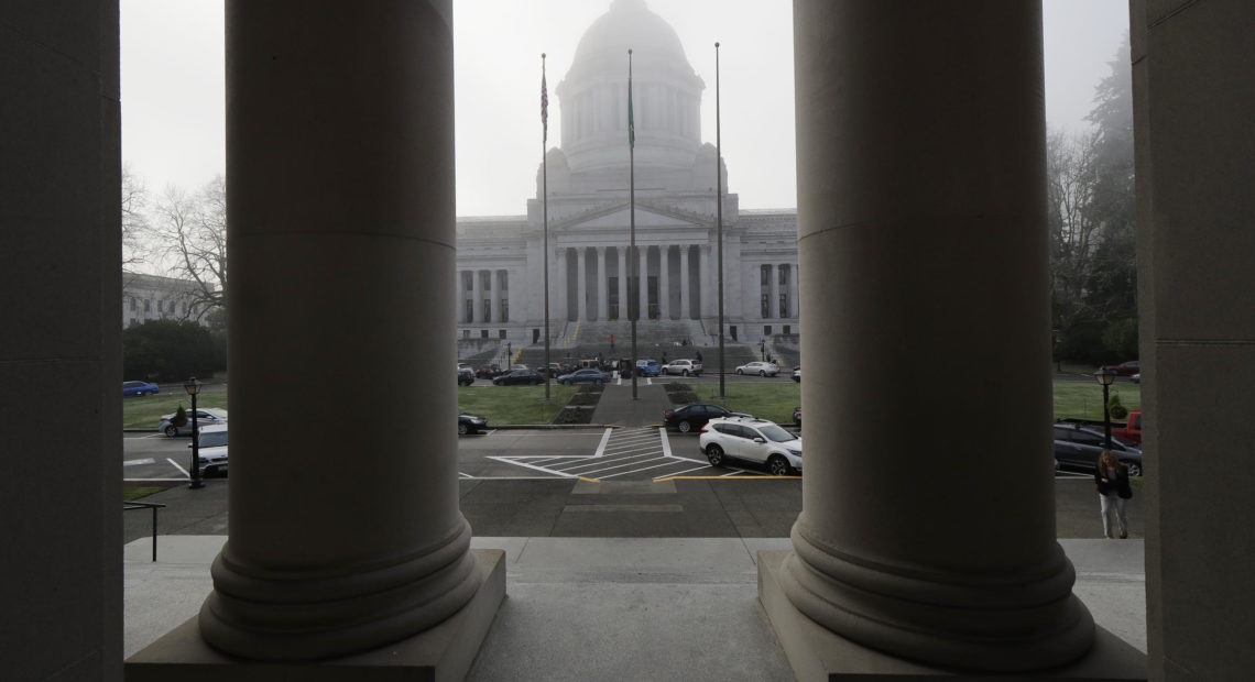 The Legislative Building on the opening day of the 2019 session. Lawmakers want to make financial aid for higher education an entitlement. CREDIT: TED S. WARREN / THE ASSOCIATED PRESS