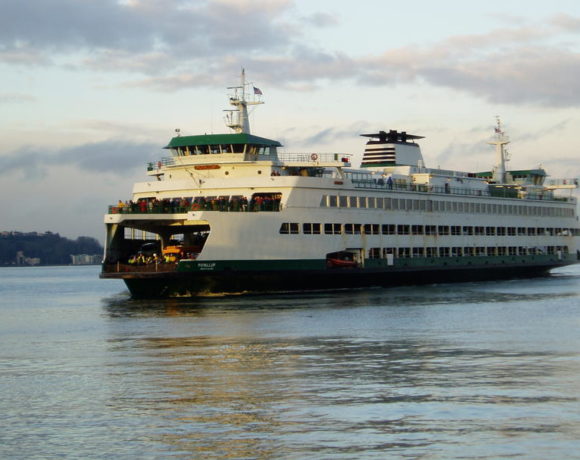 File photo. MV Puyallup approaches Pier 52 in Seattle. CREDIT: TOM BANSE/N3