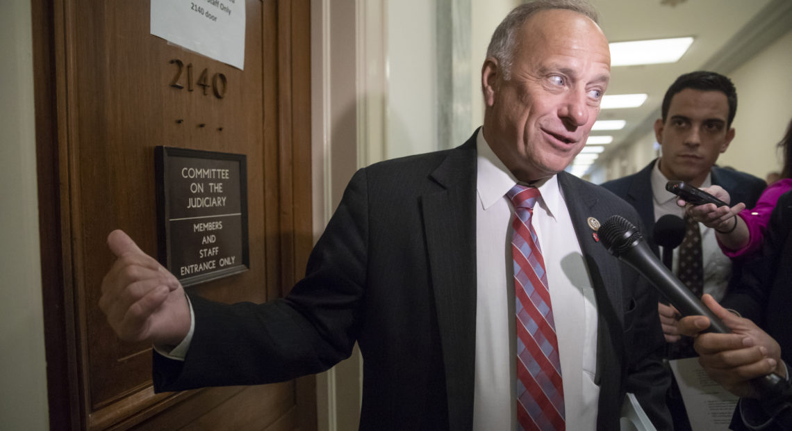 Rep. Steve King, R-Iowa, a member of the House Judiciary Committee, is under fire again for making controversial remarks. CREDIT: J. Scott Applewhite/AP