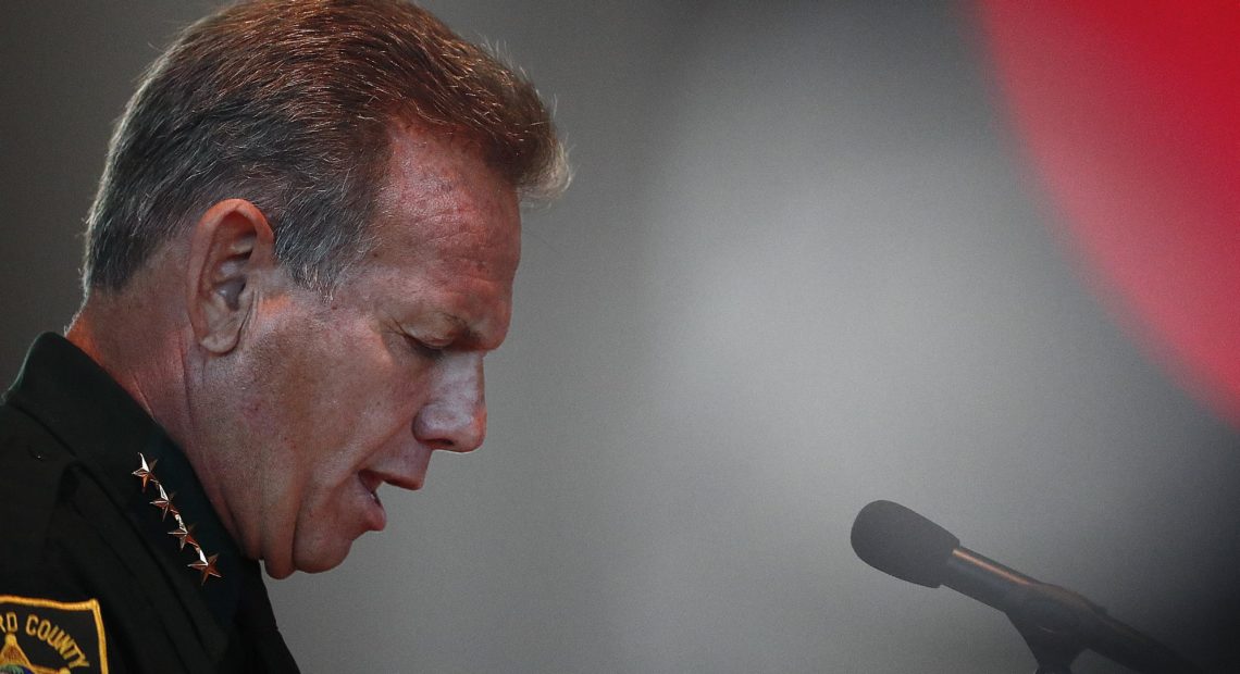 Broward Sheriff Scott Israel refused to resign for nearly a year but on Friday, he was suspended and replaced by former Coral Springs Police Department Lt. Gregory Tony. Brynn Anderson/AP