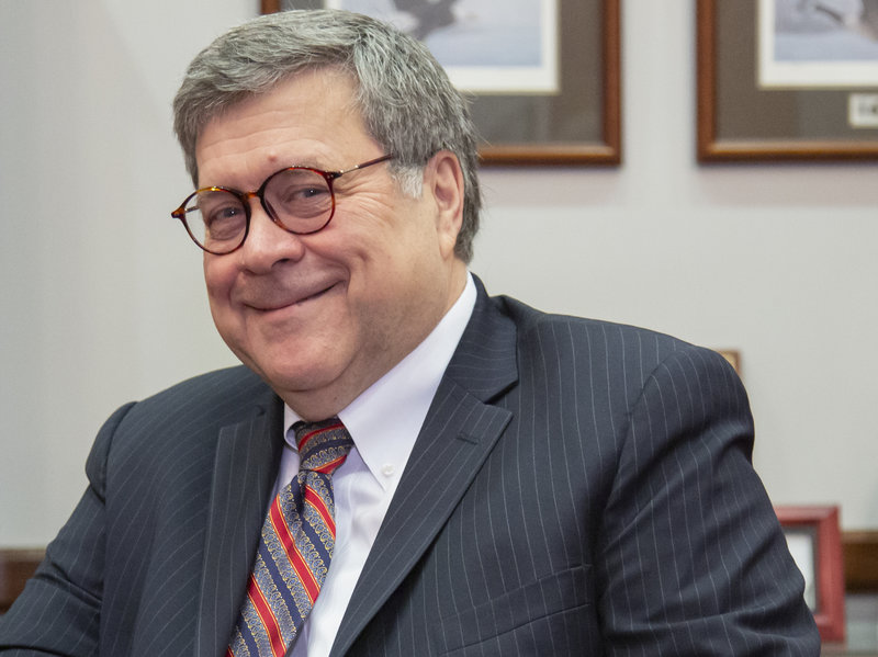 Attorney general nominee William Barr met with senators including Chuck Grassley, R-Iowa, last week. Barr has vowed to preserve special counsel Robert Mueller's investigation. CREDIT: J. SCOTT APPLEWHITE/AP