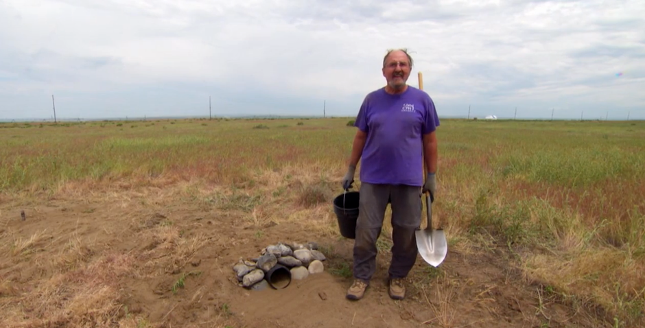 David H. Johnson has installed hundreds of homemade burrows like this one on the Umatilla Chemical Depot. CREDIT: NICK FISHER/OPB