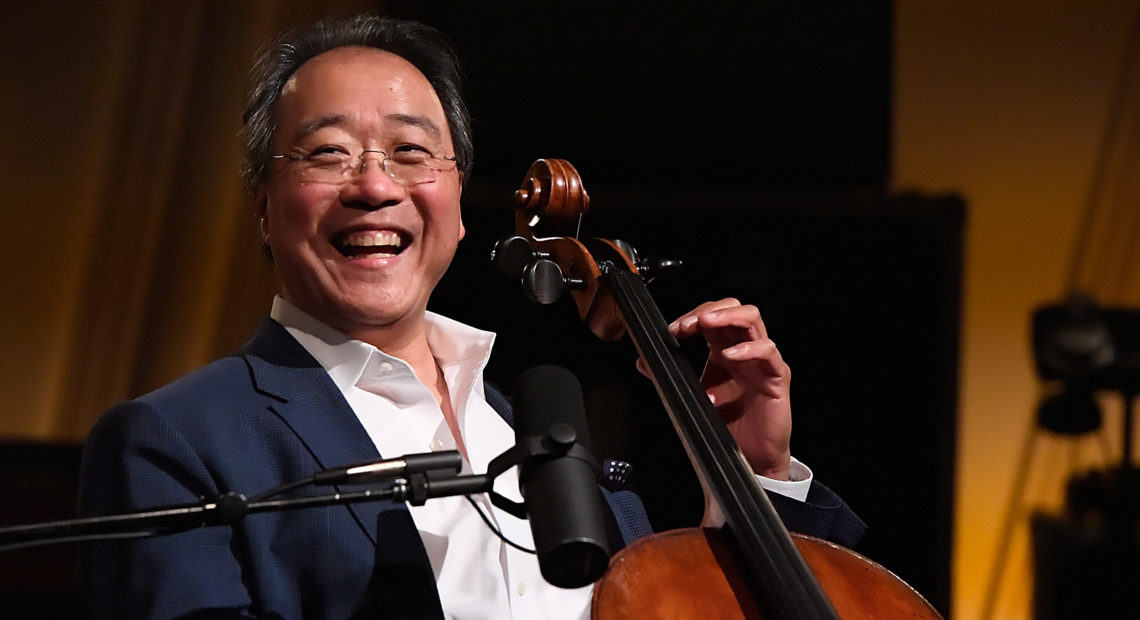 Yo-Yo Ma (shown here performing in Washington, D.C., last year) surprised unsuspecting Indians in Mumbai, India, on Tuesday with an impromptu roadside performance. Larry French/Getty Images for SiriusXM
