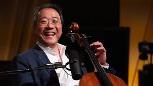 Yo-Yo Ma (shown here performing in Washington, D.C., last year) surprised unsuspecting Indians in Mumbai, India, on Tuesday with an impromptu roadside performance. Larry French/Getty Images for SiriusXM