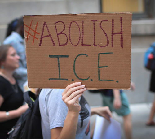 Abolish ICE protest sign