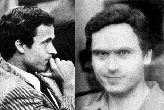 Two photos of Ted Bundy