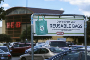File photo. Washington and Oregon lawmakers are considering statewide bans on single-use plastic bags in grocery stores. CREDIT: JULIA REIHS/KUT