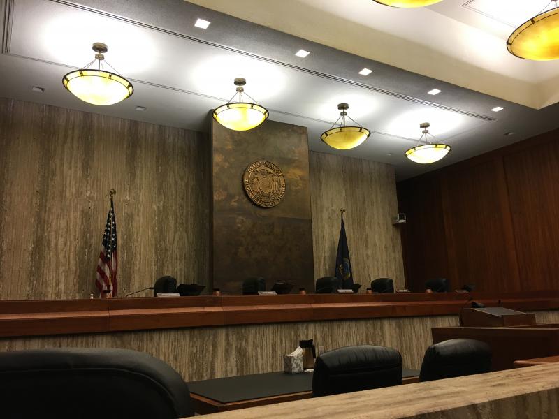 File photo of Idaho Supreme Court chamber. CREDIT: JAMES DAWSON/BSPR