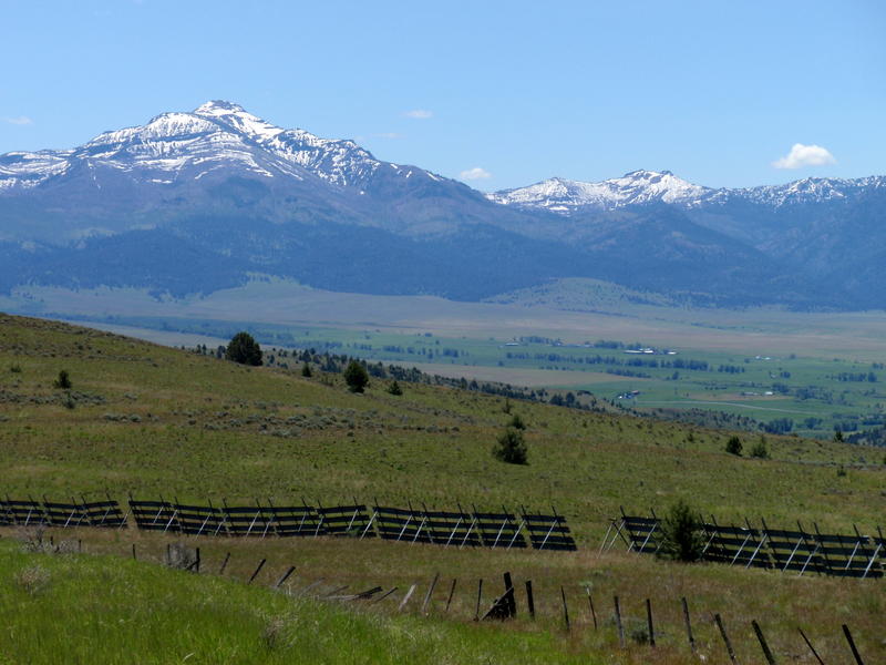 The Strawberry Mountains are a prominent feature in Grant County, Oregon. Over 60 percent of land in the county is managed by the federal government. CREDIT: TOM BANSE/N3