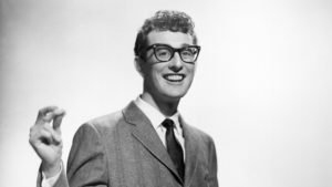 Buddy Holly poses for a portrait circa 1958. On the 60th anniversary of his death, Holly's Lubbock, Tx. classmates remember the young talent. CREDIT: Michael Ochs Archives/Getty Images