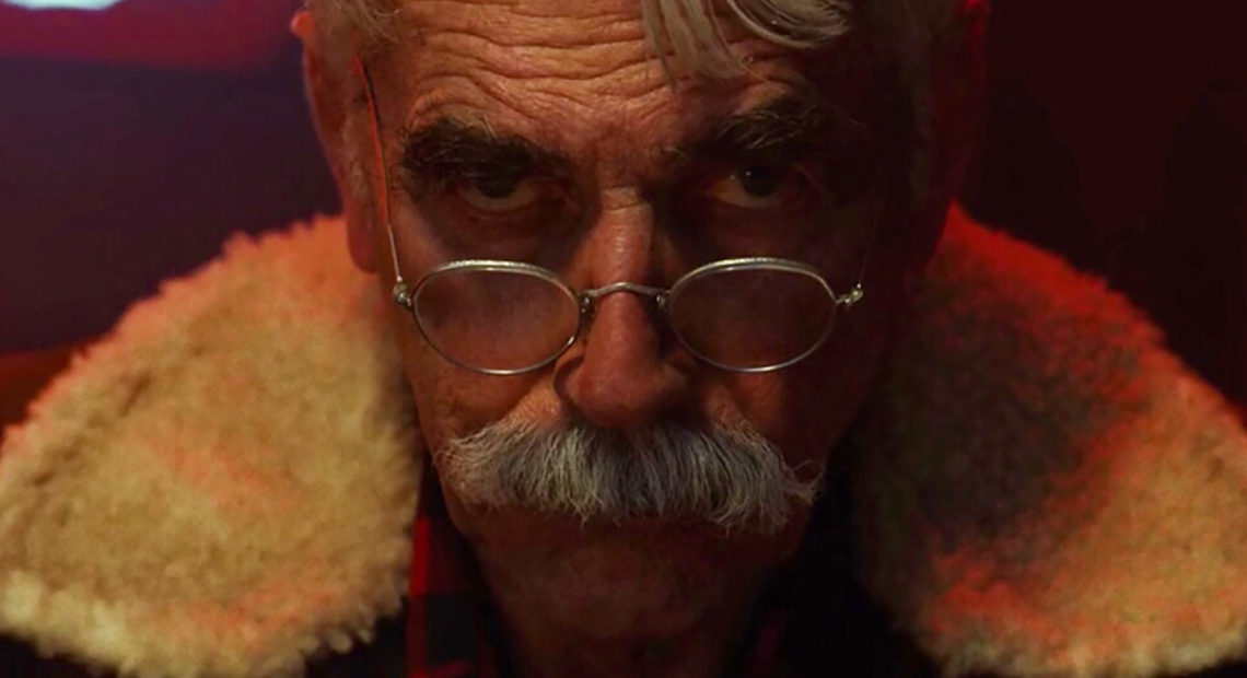 In The Man Who Killed Hitler And Then The Bigfoot, Sam Elliott stars as an esteemed war veteran who helped kill Hitler. Years later, he's on a new mission — to kill Bigfoot. CREDIT: Epic Pictures