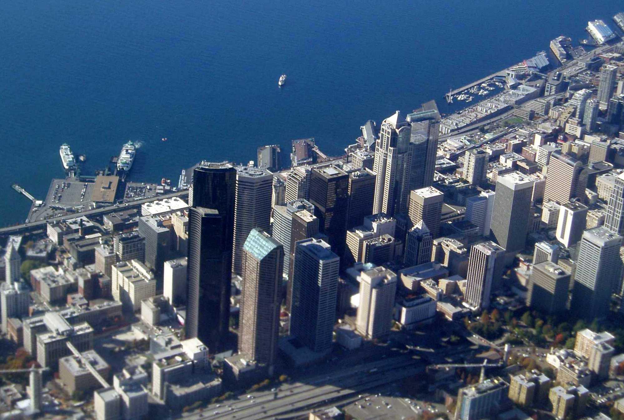 Skyscrapers in downtown Seattle and other Northwest city centers could sway more than anticipated in The Big One, according to research presented this week. CREDIT: TOM BANSE / NW NEWS NETWORK