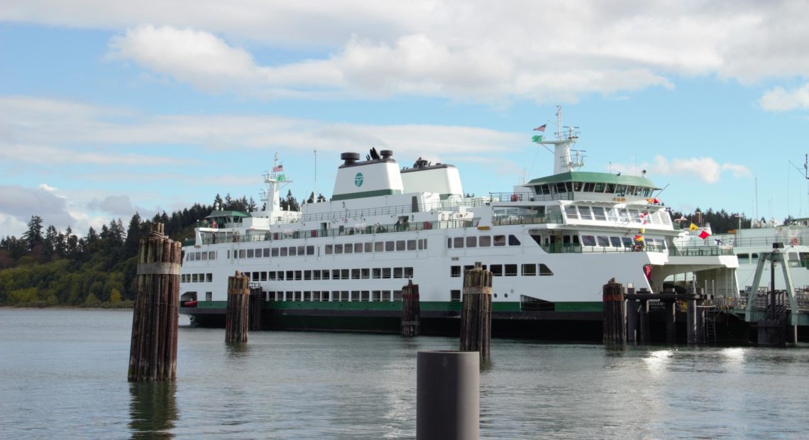 Two new proposed hybrid-electric state ferries will be the same size as the newest ferry in the WSF fleet, the 144-car Suquamish. CREDIT: WSDOT