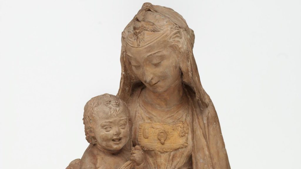 The Virgin and the Laughing Child is said to be Leonardo da Vinci's only surviving sculpture.