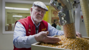 Bob Moore, founder of Bob's Red Mill and Natural Foods, inspects grains at the company's facility in Milwaukie, Ore. The pioneering manufacturer of gluten-free products invests in whole grains as well as beans, seeds, nuts, dried fruits, spices and herbs. CREDIT: Natalie Behring/Bloomberg via Getty Images