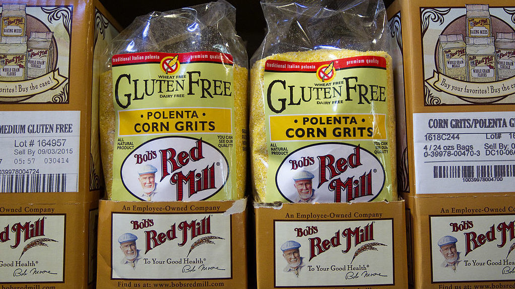 Gluten-free products are for sale at the Bob's Red Mill and Natural Foods store in Milwaukie, Ore. Natalie Behring/Bloomberg via Getty Images
