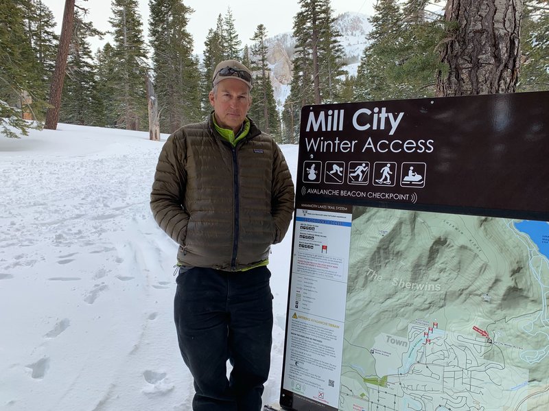 John Wentworth, a Mammoth Lakes Town Council Member, started a local nonprofit a few years ago to promote better access to public lands and more cooperation between local and federal agencies. CREDIT: Kirk Siegler/NPR