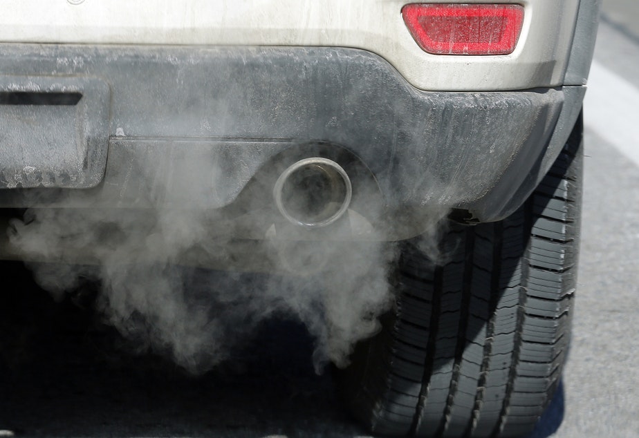 Tailpipe exhaust is the leading cause of greenhouse gas emissions in Washington state and nationwide. CREDIT: RICK BOWMER/AP