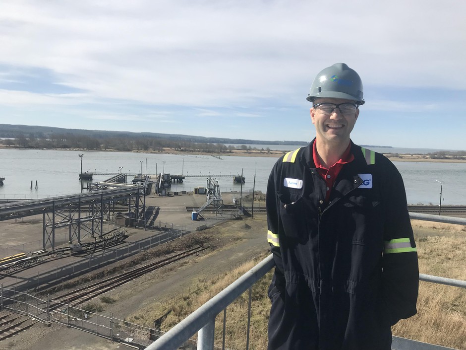 Aaron Leatherman is the plant manager at the REG-Grays Harbor bio-refinery. He says a low carbon fuel standard could help expand this plant and provide more jobs for people in Grays Harbor. CREDIT: COURTNEY FLATT