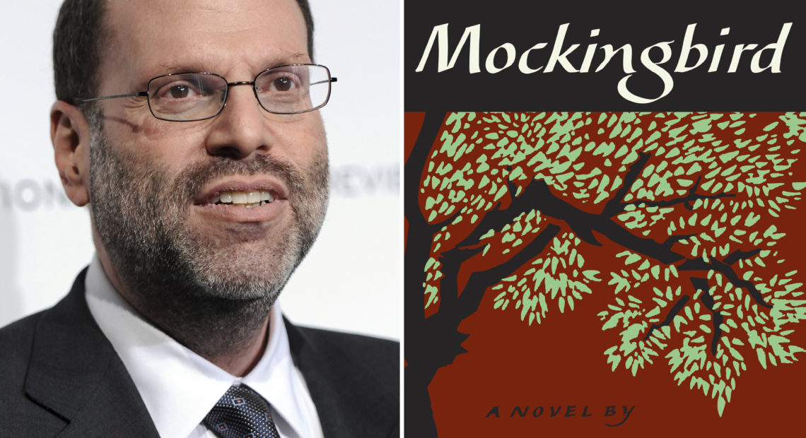 Lawyers for Broadway producer Scott Rudin (left) claim his production of To Kill a Mockingbird is the only one that can be performed near a major city. CREDIT: Evan Agostini/AP