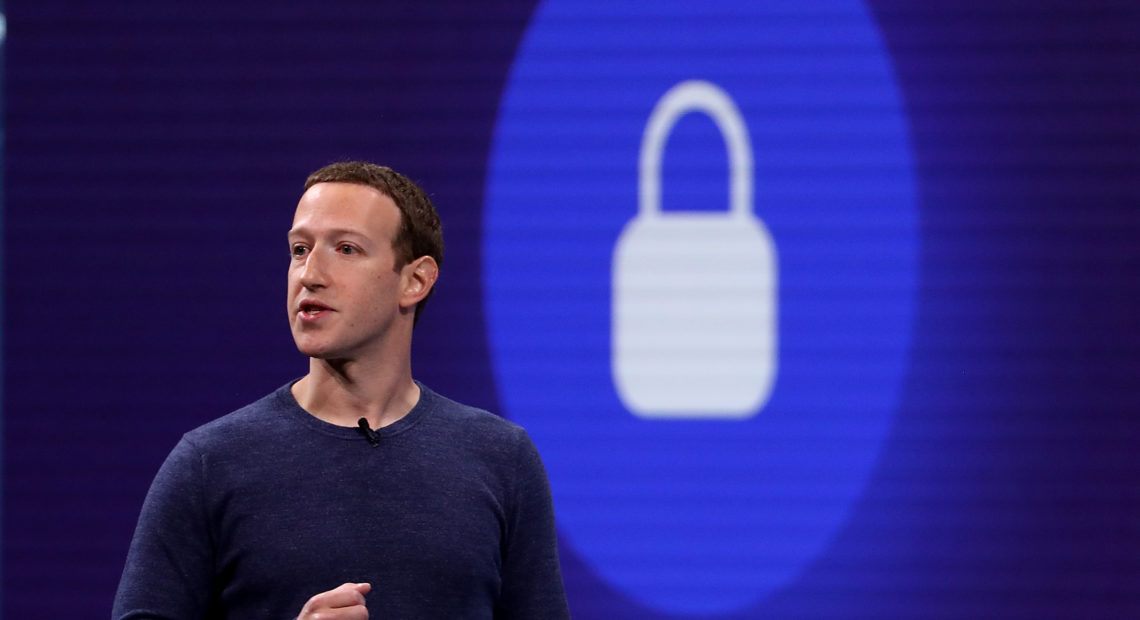 Facebook CEO Mark Zuckerberg speaks during the F8 Facebook Developers conference on May 1, 2018, in San Jose, Calif. He is pledging more enhanced privacy and other features when it comes to private messages. Justin Sullivan/Getty Images