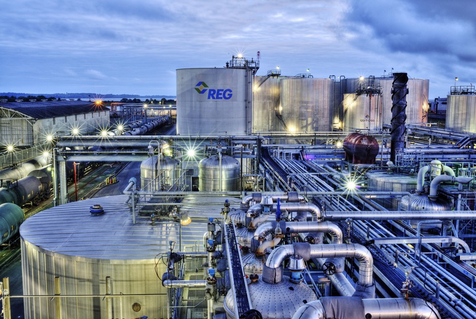 The REG-Grays Harbor bio-refinery in Hoquiam, Washington. CREDIT: RENEWABLE ENERGY GROUP