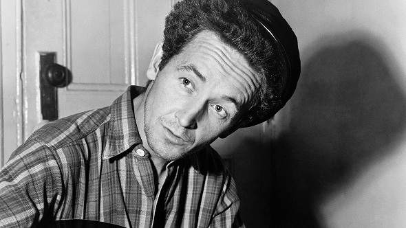 Woody Guthrie circa 1940. CREDIT: Al Aumuller/Courtesy of Woody Guthrie Publications, Inc.
