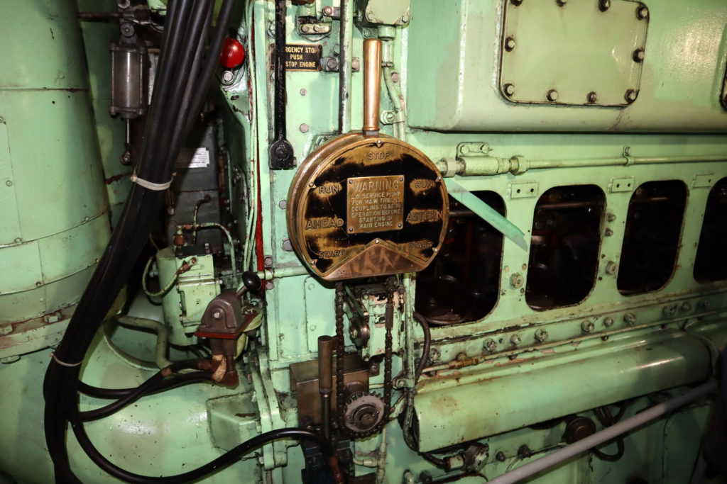 The ship's machinery is a mix of new and old spanning more than seven decades. This is one of the main engines. CREDIT: TOM BANSE/NW NEWS NETWORK