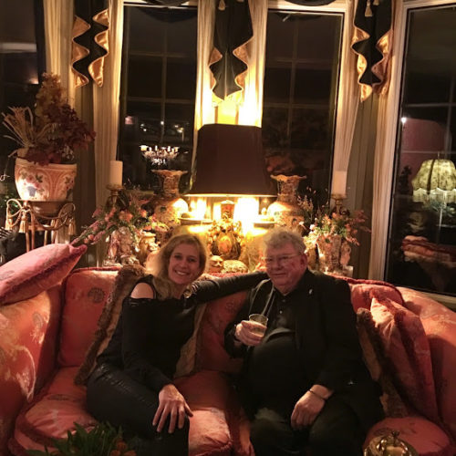 Suzanne Bona visits with David Giese at his artful home