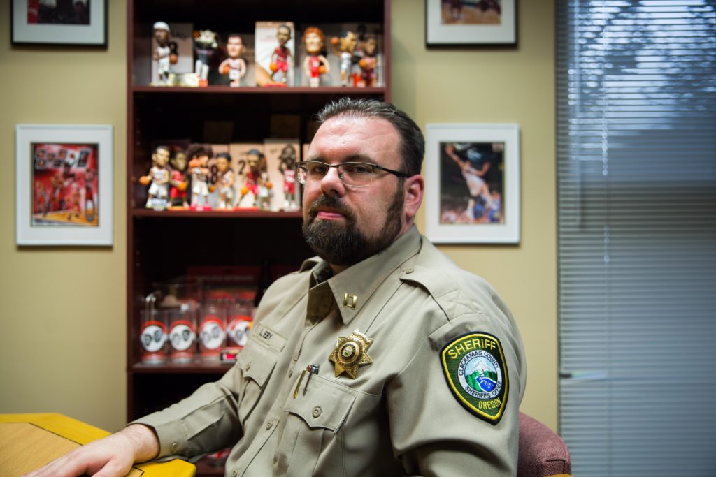 Lee Eby is commander of the Clackamas County Jail. The suicide rate in local jails is higher than in the outside world. CREDIT: Conrad Wilson/OPB