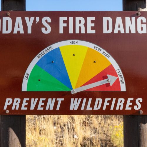 Information on public fire danger signs comes from the Nation Fire Danger Rating System, which is being updated for the first time in more than four decades. CREDIT: JACOB FRANK/NPS