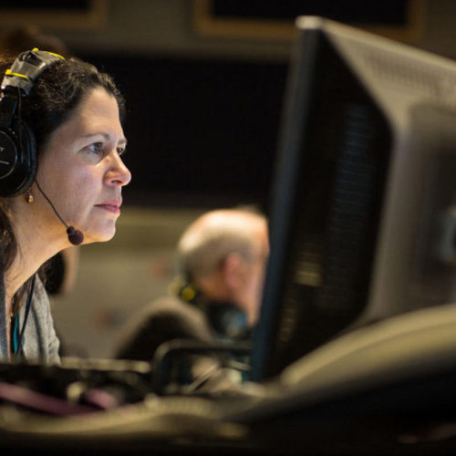 Melissa Block during live election night coverage. CREDIT: Stephen Voss/WBAA, courtesy of NPR.