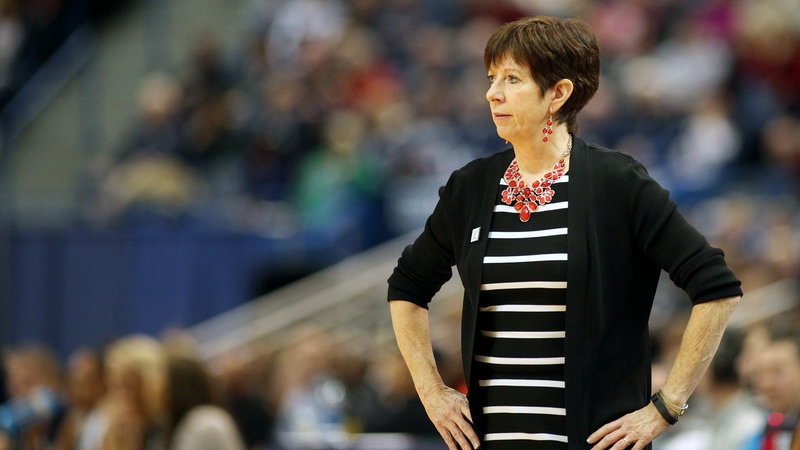 Comments about sexism by head coach Muffet McGraw of the Notre Dame Fighting Irish went viral this week. Tim Clayton/Corbis via Getty Images