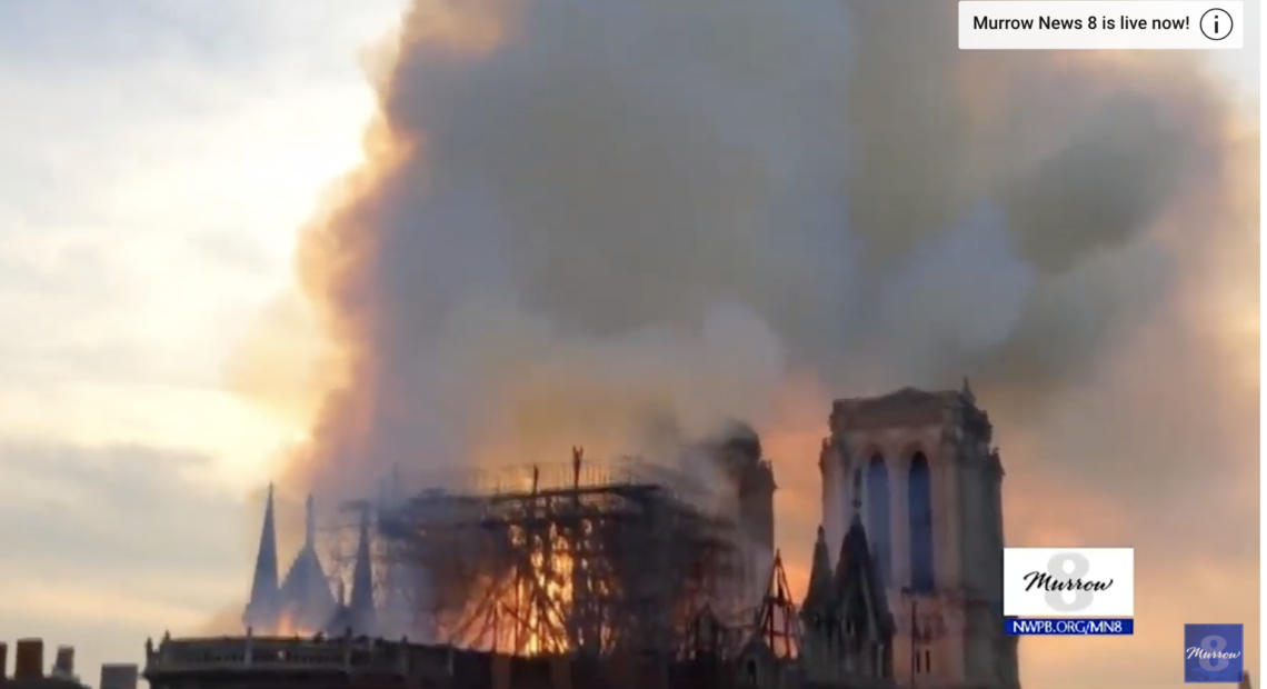 image of notre dame fire