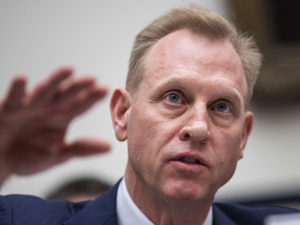 Acting Secretary of Defense Patrick Shanahan was cleared by the Pentagon's Inspector General of allegations of ethics violations. Shanahan is seen here testifying at a House Armed Services Committee hearing last month. Drew Angerer/Getty Images