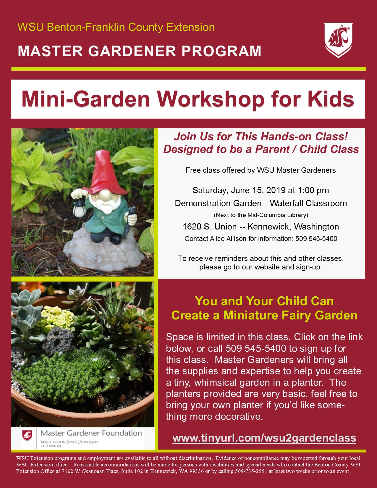 Wsu Garden Education Series Mini Garden Workshop For Kids Make