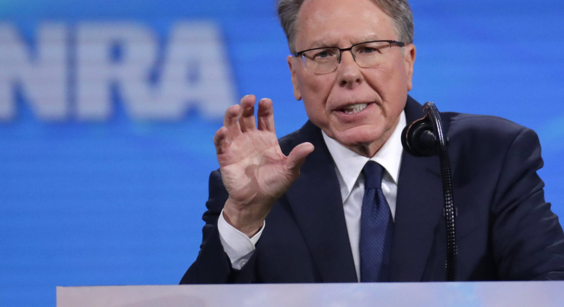 Nation Rifle Association Executive Vice President Wayne LaPierre's spending has come under scrutiny after documents were leaked detailing expensive clothing shopping trips. CREDIT: MICHAEL CONROY/AP