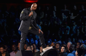 In recent years, Dave Chappelle returned to stand-up comedy in force with a series of specials, released on Netflix. He will receive the Mark Twain Prize on Oct. 27, 2019. Lester Cohen/Netflix